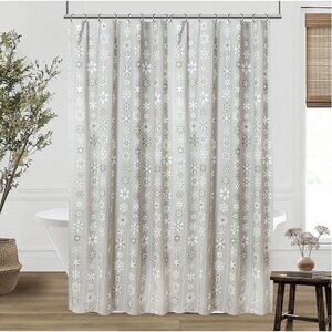 Snowflake Pattern Shower Curtain- St. Nicholas